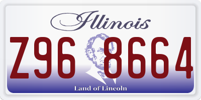 IL license plate Z968664