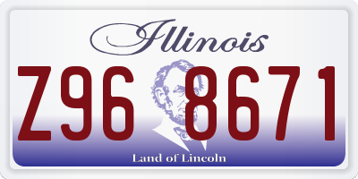 IL license plate Z968671