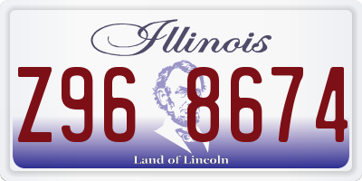 IL license plate Z968674