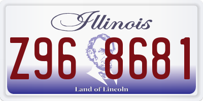 IL license plate Z968681