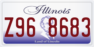IL license plate Z968683
