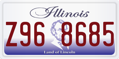 IL license plate Z968685