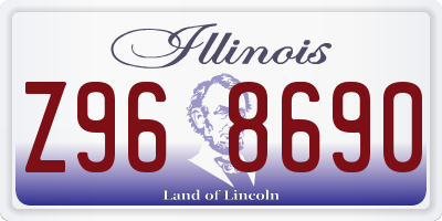 IL license plate Z968690