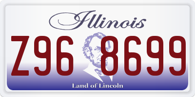 IL license plate Z968699