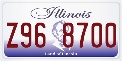 IL license plate Z968700