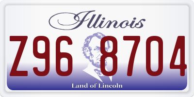 IL license plate Z968704