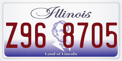 IL license plate Z968705