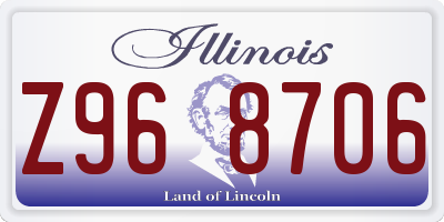 IL license plate Z968706