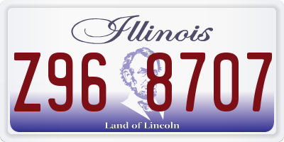 IL license plate Z968707