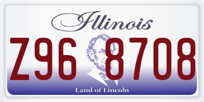 IL license plate Z968708