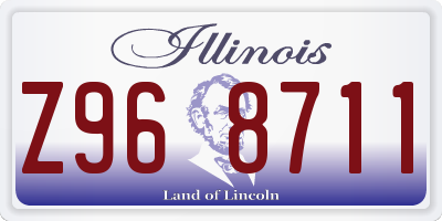 IL license plate Z968711