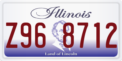 IL license plate Z968712