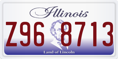 IL license plate Z968713