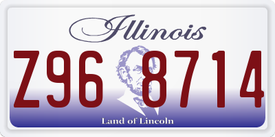 IL license plate Z968714