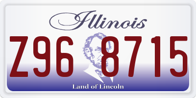 IL license plate Z968715