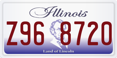 IL license plate Z968720