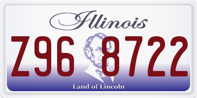 IL license plate Z968722