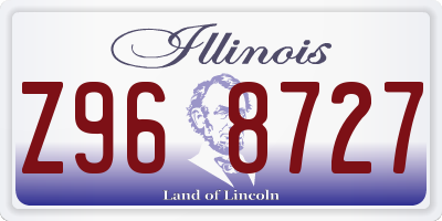 IL license plate Z968727