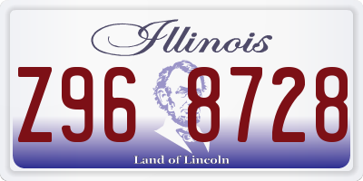IL license plate Z968728