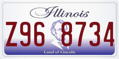 IL license plate Z968734