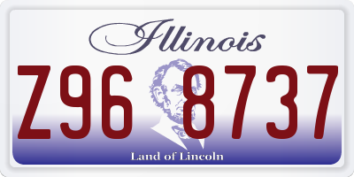 IL license plate Z968737