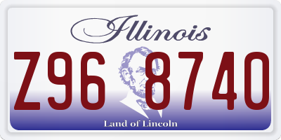 IL license plate Z968740