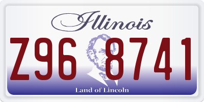IL license plate Z968741