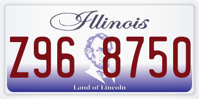 IL license plate Z968750