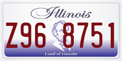IL license plate Z968751