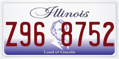 IL license plate Z968752