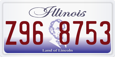 IL license plate Z968753