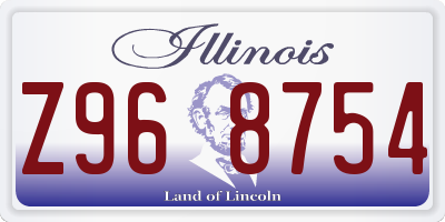 IL license plate Z968754