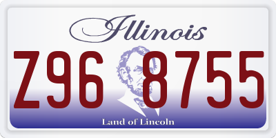 IL license plate Z968755