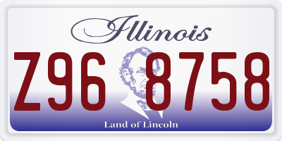 IL license plate Z968758