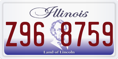 IL license plate Z968759