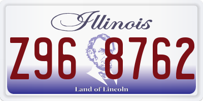 IL license plate Z968762