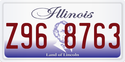IL license plate Z968763