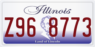 IL license plate Z968773