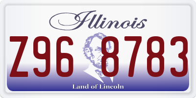 IL license plate Z968783