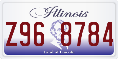 IL license plate Z968784