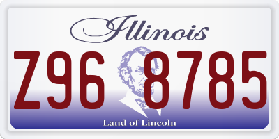 IL license plate Z968785