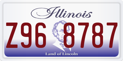 IL license plate Z968787