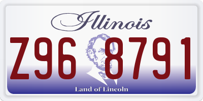 IL license plate Z968791