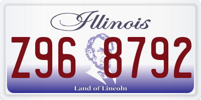 IL license plate Z968792
