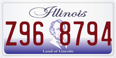 IL license plate Z968794