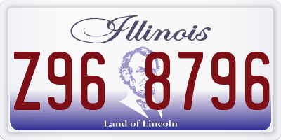 IL license plate Z968796