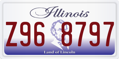 IL license plate Z968797