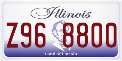 IL license plate Z968800