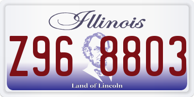 IL license plate Z968803