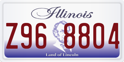 IL license plate Z968804